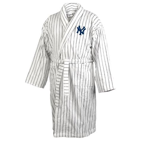 new york yankees pinstripe bathrobe